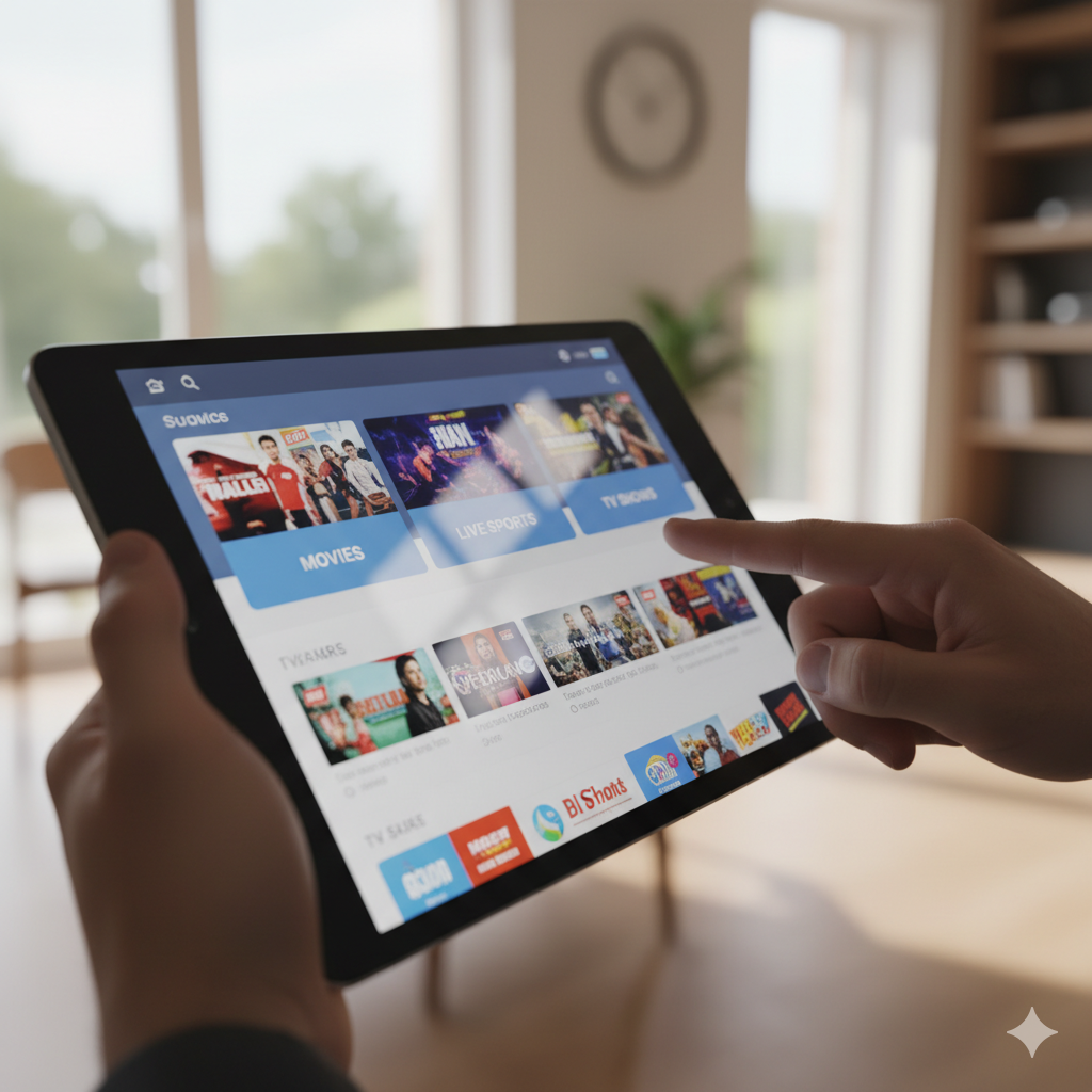 How to choose the right IPTV line for streaming movies, sports, and TV shows on tablet devices.