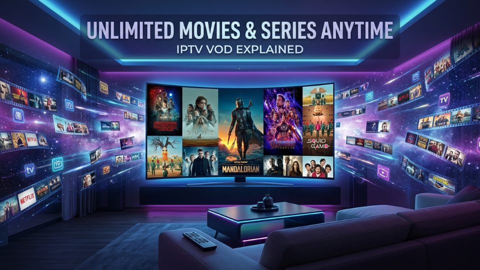 Unlimited Movies & Series Anytime, IPTV VOD Explained